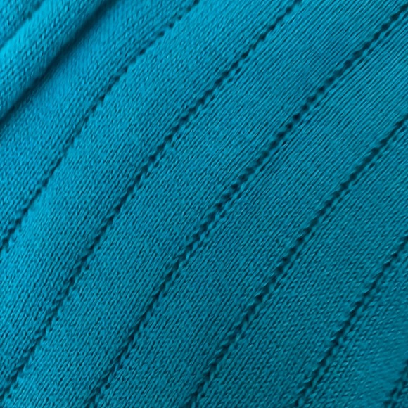 Conrad C womens cable knot teal sweater long sleeve size M. Stretchy material. - Picture 9 of 10